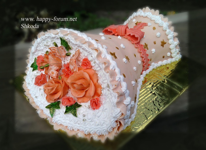 Торт букет роз из мастики