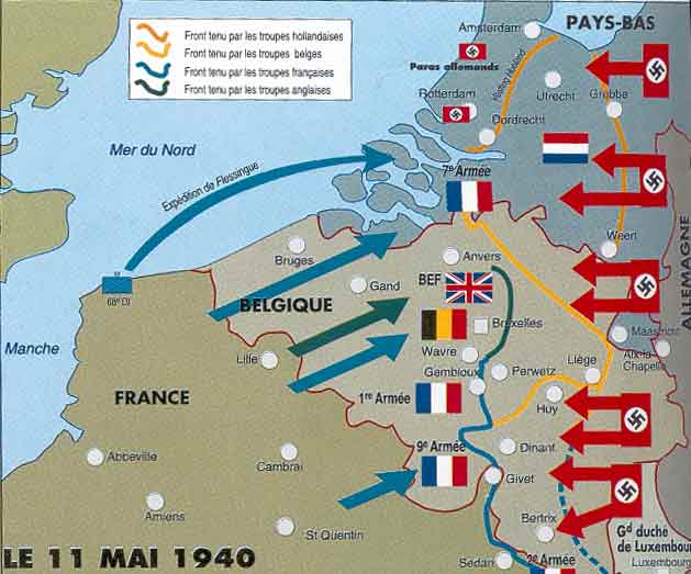 Название немецких нападений. Вторжение Германии во Францию карта. Вторжение Германии во Францию 1940 карта. Нападение на Францию 1940 карта. План «Гельб». Наступление на Францию.